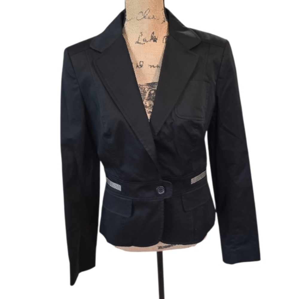 Ann Taylor Loft Women's Black Jacket‎ Career Academia Blazer Size 8